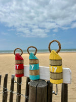 Patère murale en bois - Style bord de mer - 2 à 4 crochets métalliques