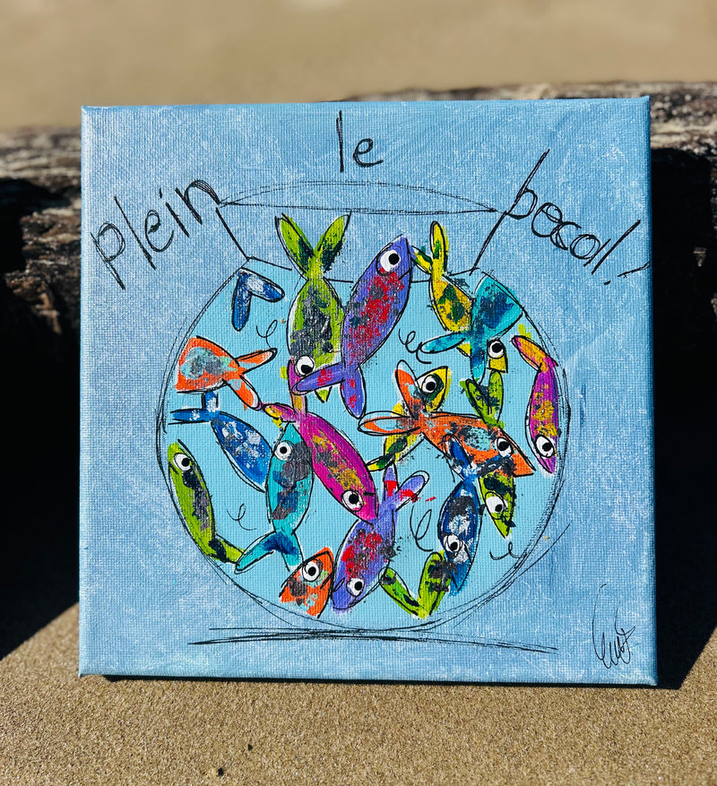 Peinture sur toile Mam'zelle Olala 20x20