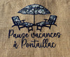 Sac cabas brodé en jute