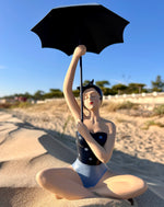 Figurines baigneuses avec ombrelles "Élise" & "Mireille" - collection Littoral