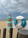 Patère murale en bois - Style bord de mer - 2 à 4 crochets métalliques