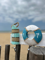 Patère murale en bois - Style bord de mer - 2 à 4 crochets métalliques