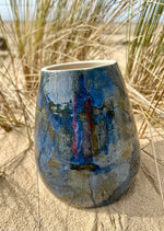 Vase en céramique émaillée - Collection "Bleu nuit"