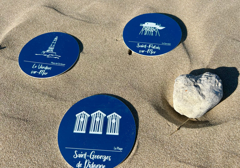 Set De 6 Sous-Verres Céramique Vie Marine – Thème Océan & Plage Avec Support Métal – Absorbants & Décoratifs