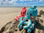 "FILOU", la pieuvre et son bébé Bleu Aqua
