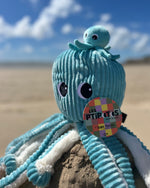 "FILOU", la pieuvre et son bébé Bleu Aqua