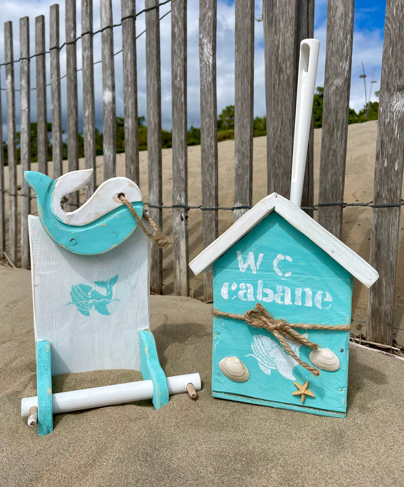 Brosse toilettes cabane de plage