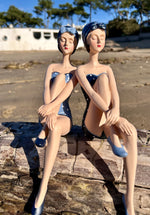 Figurine baigneuse assise - collection Littoral