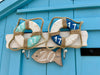 Patère murale en bois - Style bord de mer - 2 à 4 crochets métalliques