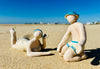 Sculpture en céramique "Femme à la plage"