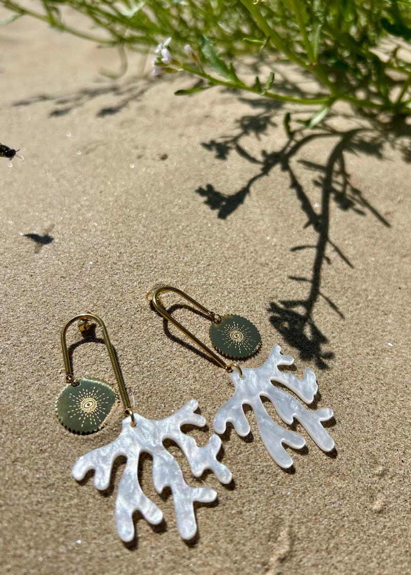 Boucles d'Oreilles artisanales "Corail"