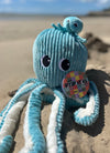 "FILOU", la pieuvre et son bébé Bleu Aqua