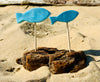 Création artisanale en bois flotté composée de 2 poissons