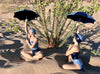 Figurines baigneuses avec ombrelles "Élise" & "Mireille" - collection Littoral