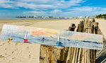 Peinture sur 1/2 douelle - voiliers