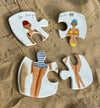Dessous de plat / verres puzzle motif baigneuses
