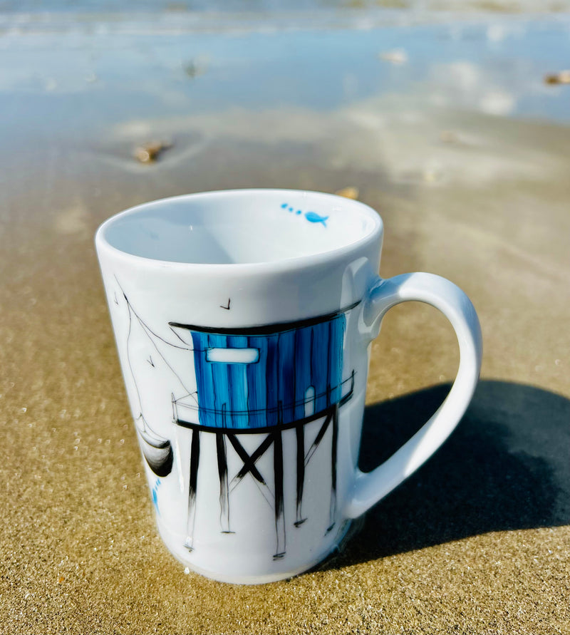 Mug en porcelaine, collection Les carrelets