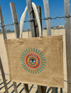 Sac cabas brodé en jute