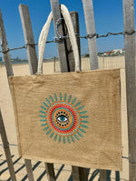 Sac cabas brodé en jute