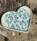 Vide poche "Cœur d'écume" en porcelaine artisanale