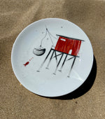 Assiette à dessert motif carrelet