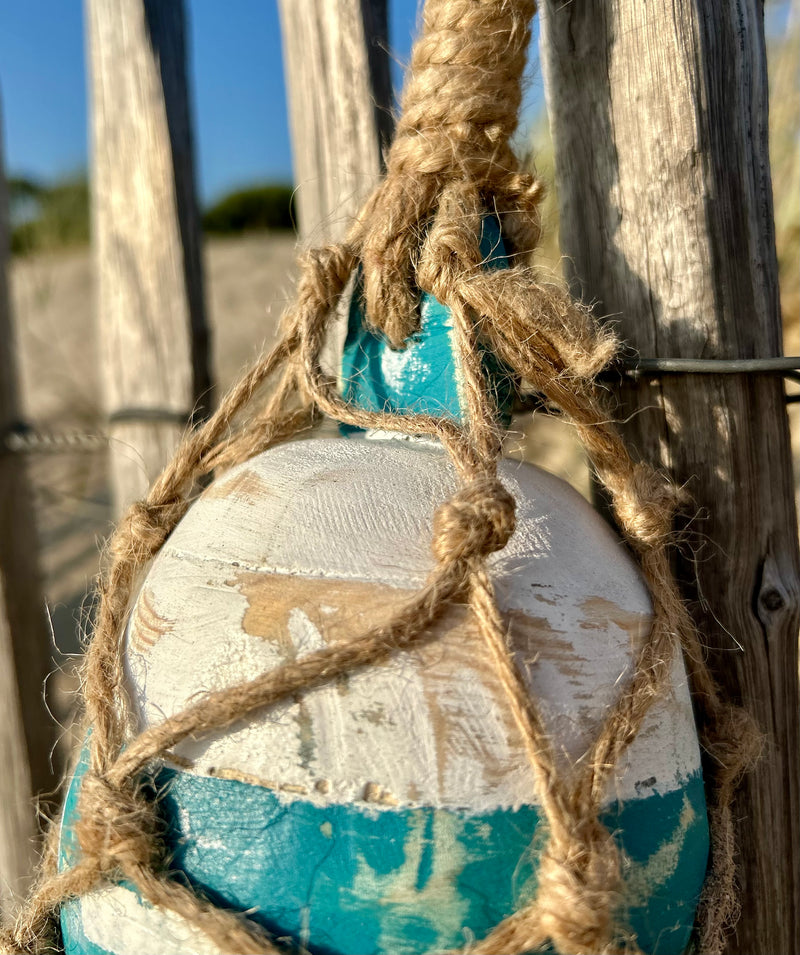 Boule de chalut décorative en bois