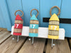 Patère murale en bois - Style bord de mer - 2 à 4 crochets métalliques