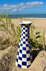 Vase bleu en céramique - Collection "Rivage Vintage"