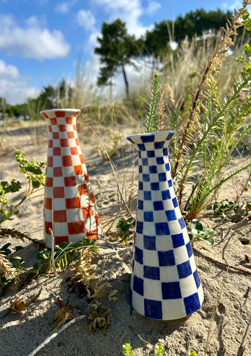 Vase orange en céramique - collection Rivage Vintage"