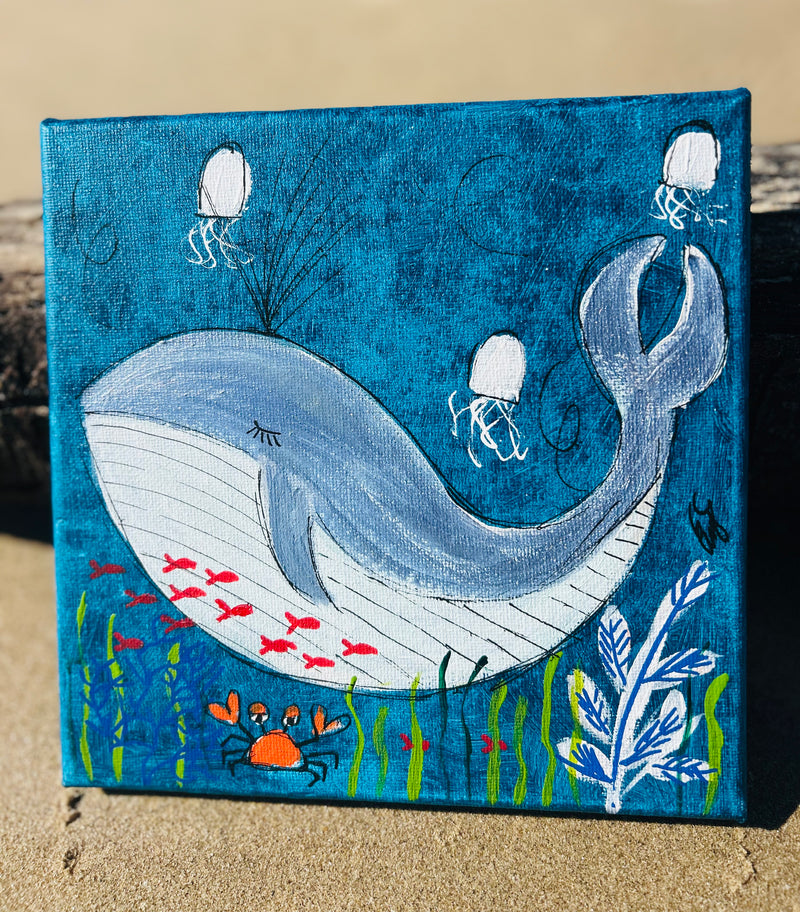 Peinture sur toile Mam'zelle Olala 20x20