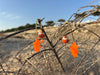 Boucles d'Oreilles artisanales "Écume d’Orange"