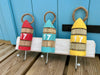 Patère murale en bois - Style bord de mer - 2 à 4 crochets métalliques