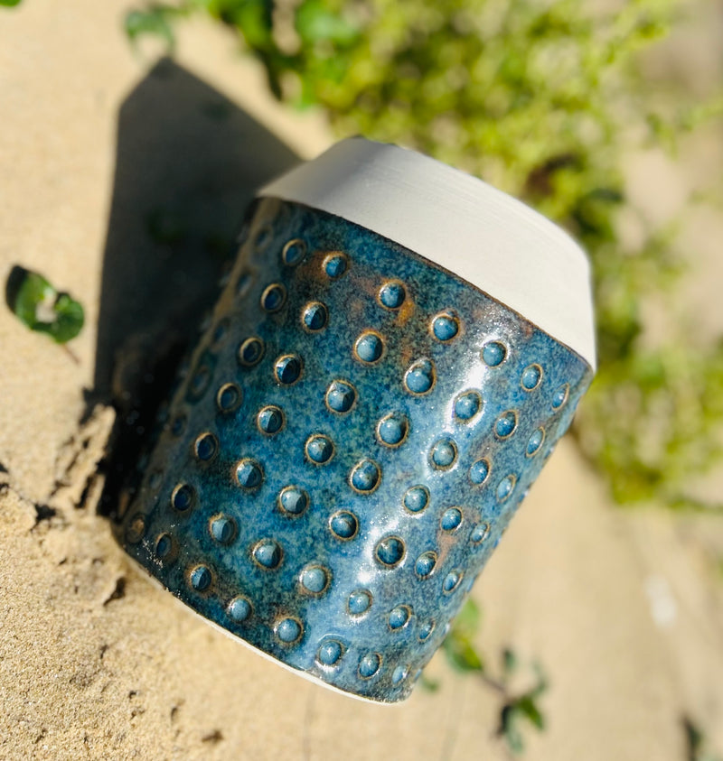 Vase en céramique émaillée - Collection "Bleu nuit"