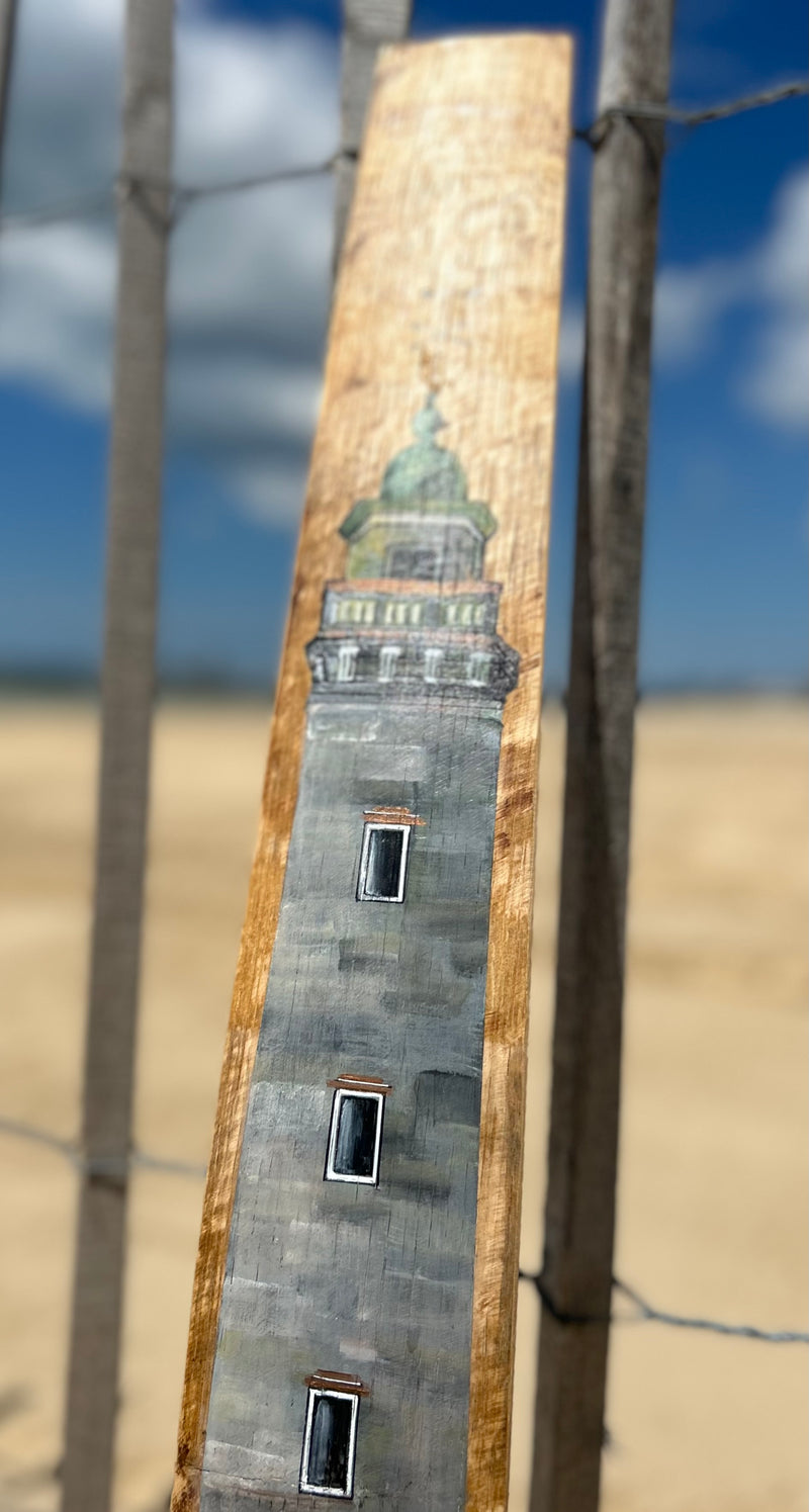Peinture sur douelle - "Les phares de l'Atlantique"