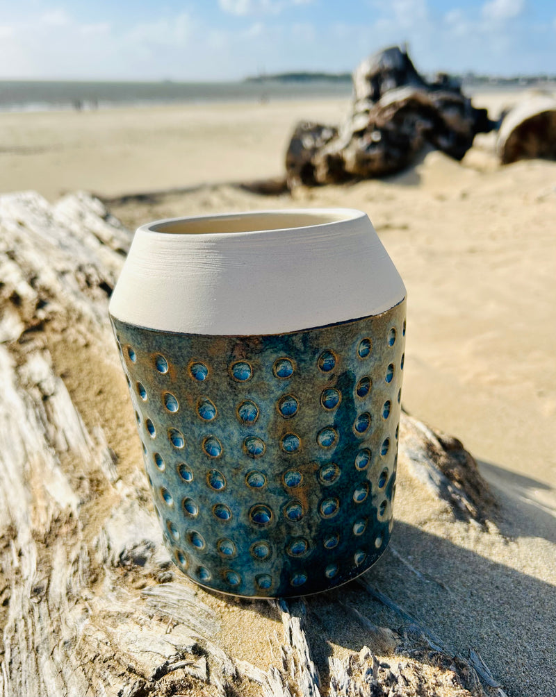 Vase en céramique émaillée - Collection "Bleu nuit"