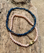 Bracelet fin en perles colorées et Hématites