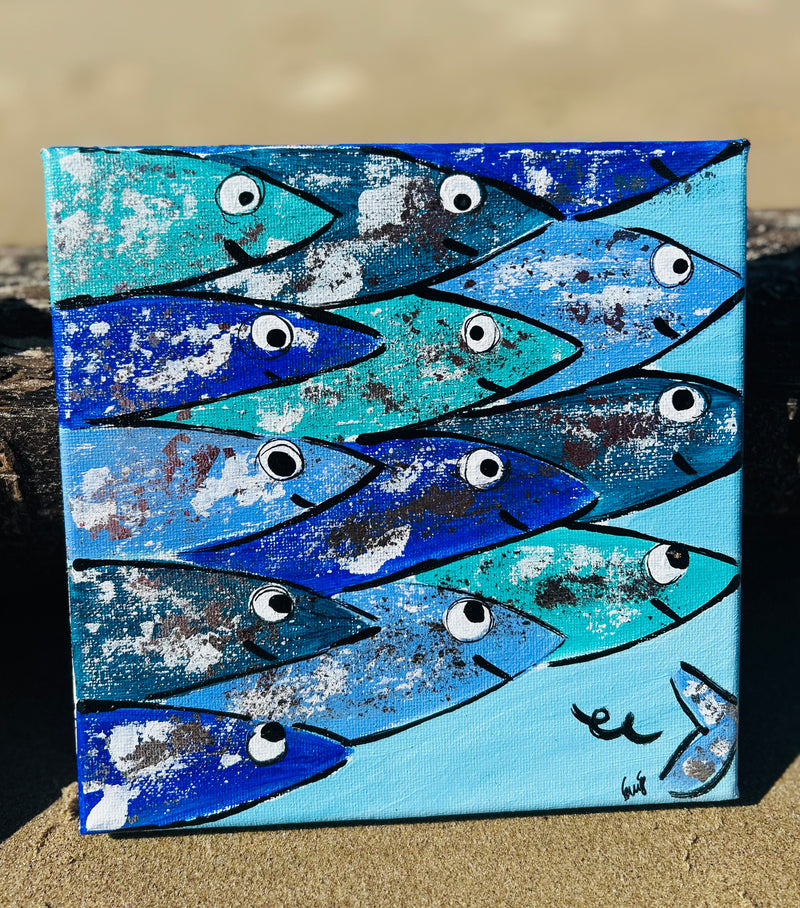 Peinture sur toile Mam'zelle Olala 20x20