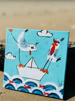 Peinture sur toile Mam'zelle Olala 20x20
