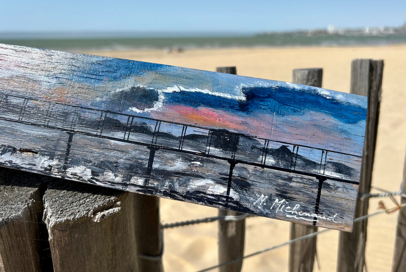 Peinture sur 1/2 douelle - carrelets