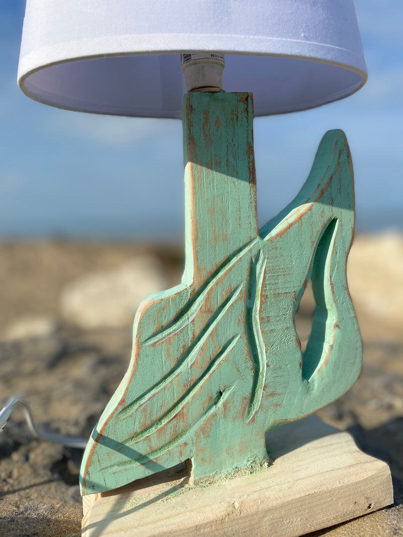 Lampe modèle Coquillage Vert d'eau