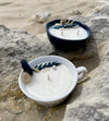 Bougie Fleur de coton "Bleu nuit"