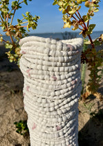 Vase "tricoté" blanc & mauve