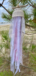 Suspension méduse en macramé