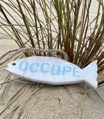 Suspension décorative poisson "Libre/occupé"