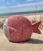 Poisson en ciment décoratif Corail