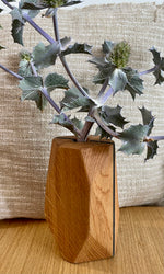 Vase en bois massif pour fleurs séchées Petit modèle
