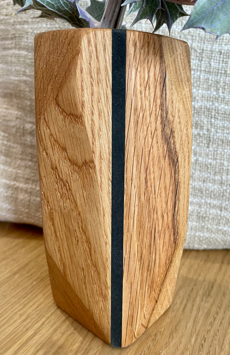 Vase en bois massif pour fleurs séchées Petit modèle