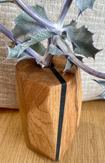 Vase en bois massif pour fleurs séchées Petit modèle