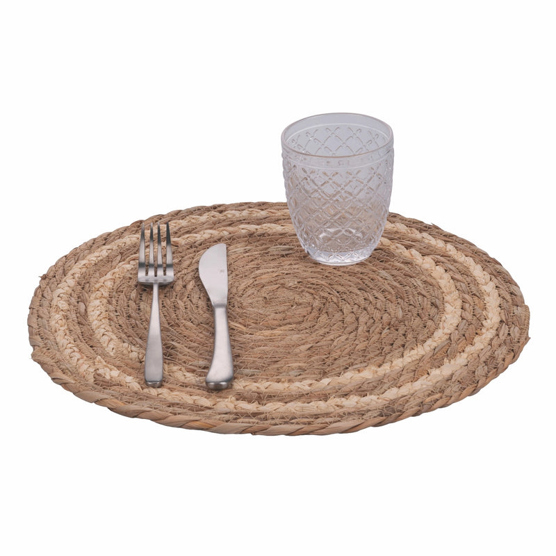 Set de table tressé rond naturel