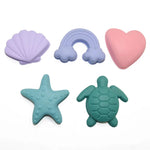 Jouet de plage et de sable en silicone (7 pièces)
